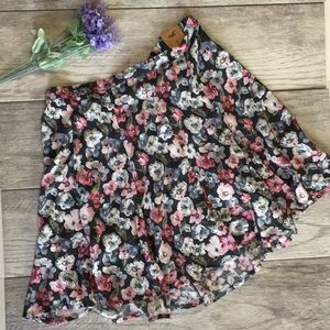 Hollister Floral Skater Mini Skirt